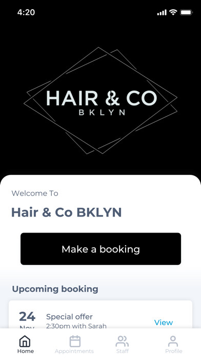 Emulate iPhone app Hair & Co BKLYN using MyAndroid Emulate iPhone app Hair & Co BKLYN using MyAndroid