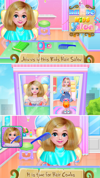 Emulate iPhone app Hairdo Kids Salon using MyAndroid