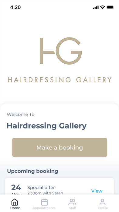 Emulate iPhone app Hairdressing Gallery using MyAndroid