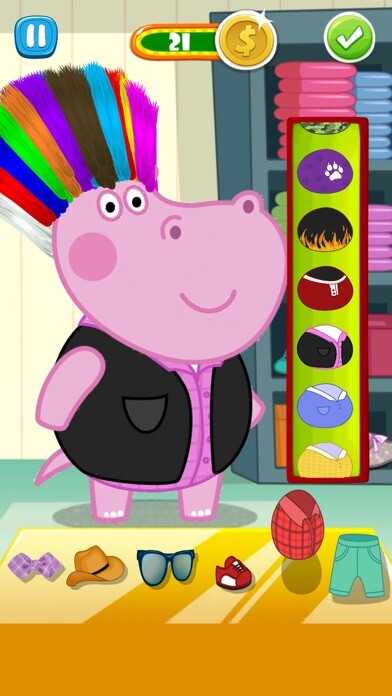 Emulate iPhone app Hair Salon Hippo Fun Game using MyAndroid
