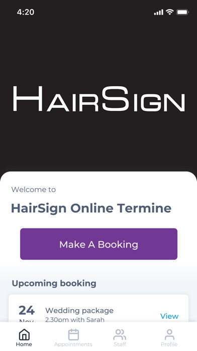Run android online APK HairSign Online Termine from MyAndroid or emulate HairSign Online Termine using MyAndroid