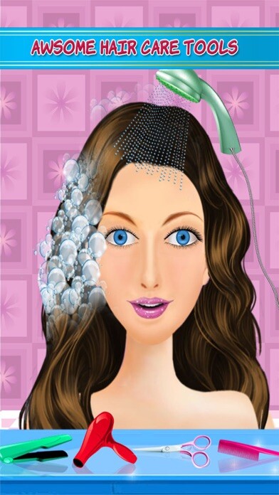Emulate iPhone app Hair Style Salon - Girls Games using MyAndroid