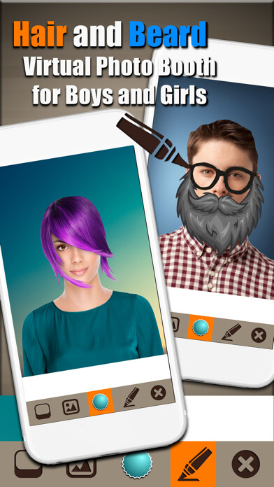 Emulate iPhone app Hairstyles & Barber Shop – Try Hair Styles or Cool Beard in Picture Editor for Virtual Makeover using MyAndroid
