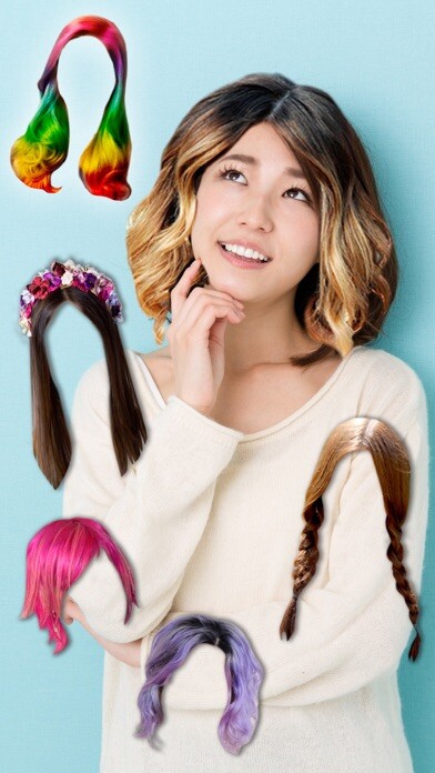 Emulate iPhone app Hairstyles & haircuts - Makeover photo editor using MyAndroid Emulate iPhone app Hairstyles & haircuts - Makeover photo editor using MyAndroid