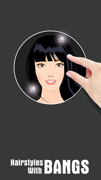 Emulate iPhone app Hairstyle Try On Bangs PRO using MyAndroid