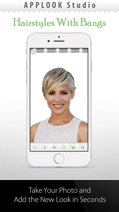 Emulate iPhone app Hairstyle Try On With Bangs using MyAndroid