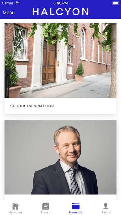 Emulate iPhone app Halcyon School using MyAndroid