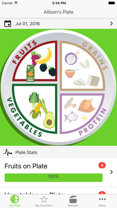 Emulate iPhone app Half My Plate using MyAndroid