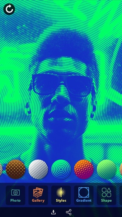 Emulate iPhone app HalftonePix using MyAndroid