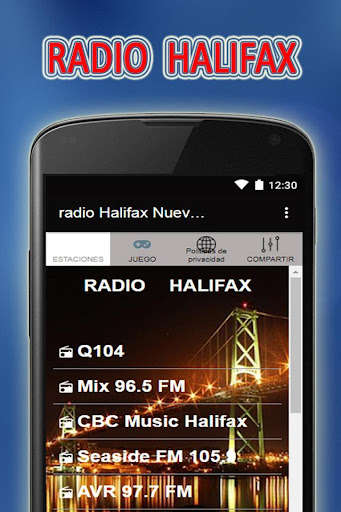 Run android online APK Halifax Nova Scotia radios from MyAndroid or emulate Halifax Nova Scotia radios using MyAndroid