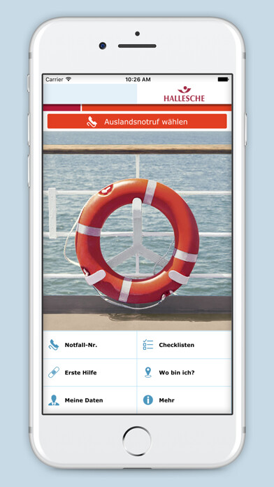 Emulate iPhone app HALLESCHE Notfall-App using MyAndroid