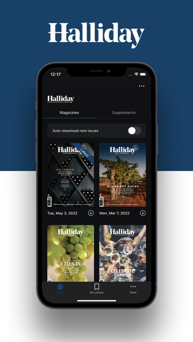 Emulate iPhone app Halliday Magazine using MyAndroid