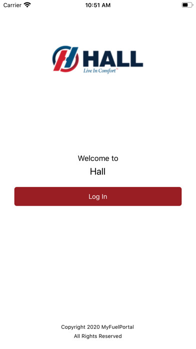 Emulate iPhone app Hall Oil & Propane using MyAndroid