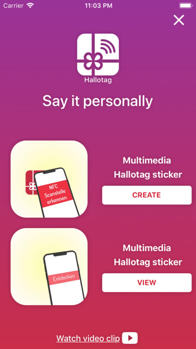 Emulate iPhone app Hallotag using MyAndroid