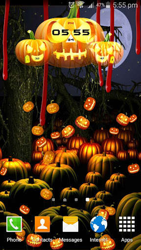 Run android online APK Halloween Clock Live Wallpaper from MyAndroid or emulate Halloween Clock Live Wallpaper using MyAndroid