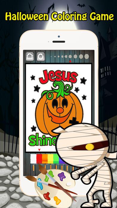 Emulate iPhone app Halloween Coloring Book Pages Kids Trick or Treat using MyAndroid Emulate iPhone app Halloween Coloring Book Pages Kids Trick or Treat using MyAndroid