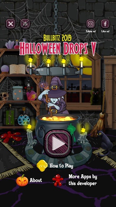 Emulate iPhone app Halloween Drops 5 using MyAndroid