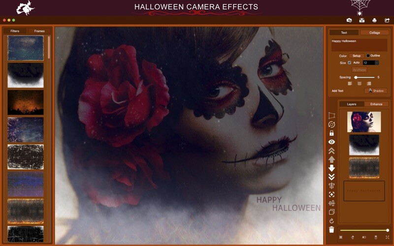 Emulate iPhone app Halloween Effects - Collage using MyAndroid