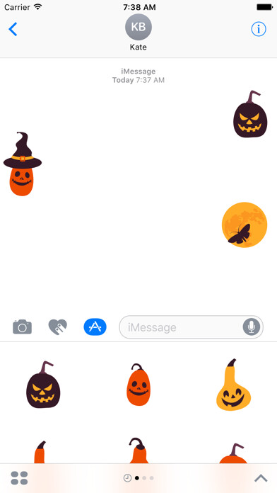 Emulate iPhone app Halloweenie Stickers using MyAndroid Emulate iPhone app Halloweenie Stickers using MyAndroid