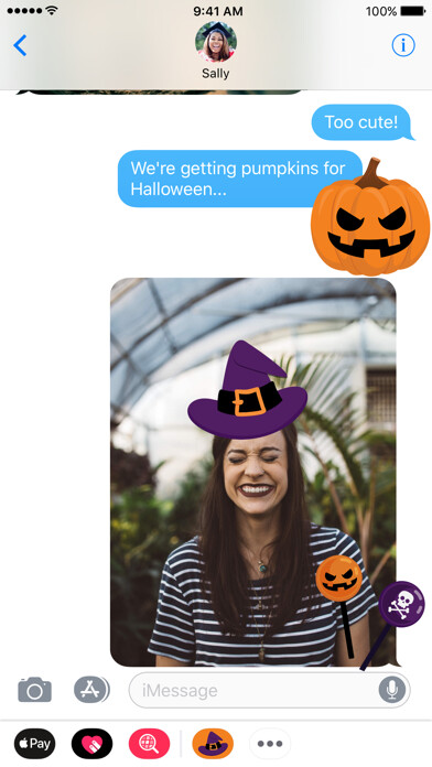 Emulate iPhone app Halloween iMessage Stickers using MyAndroid Emulate iPhone app Halloween iMessage Stickers using MyAndroid