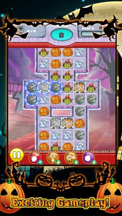 Emulate iPhone app Halloween Match 3 Spooky Holiday Game FREE using MyAndroid Emulate iPhone app Halloween Match 3 Spooky Holiday Game FREE using MyAndroid