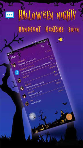 Run android online APK Halloween Night skin for Next SMS from MyAndroid or emulate Halloween Night skin for Next SMS using MyAndroid