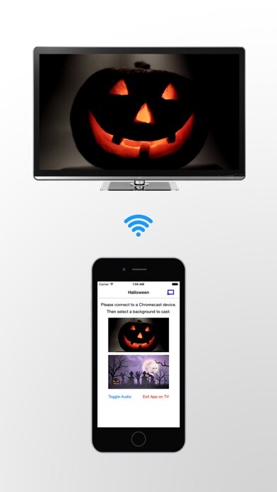 Emulate iPhone app Halloween on TV for Chromecast using MyAndroid
