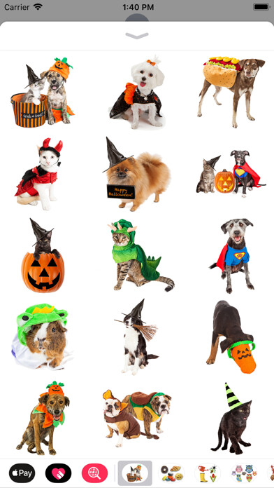 Emulate iPhone app Halloween Pets Sticker Pack using MyAndroid Emulate iPhone app Halloween Pets Sticker Pack using MyAndroid