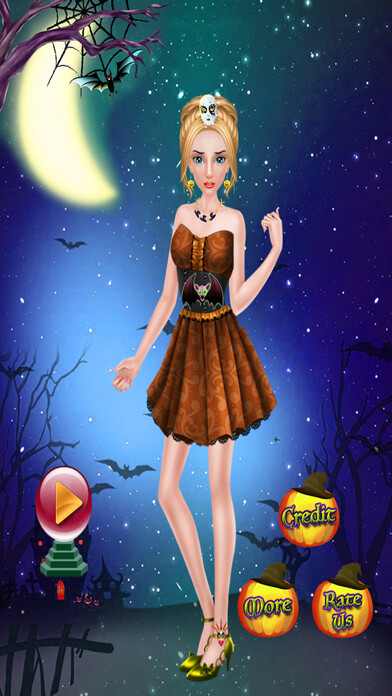 Emulate iPhone app Halloween Spooky Monster - Dressup Makeup salon using MyAndroid