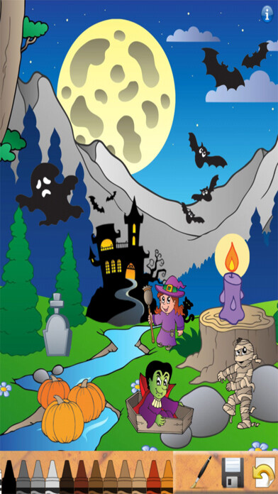 Emulate iPhone app Halloween Sticker Book using MyAndroid Emulate iPhone app Halloween Sticker Book using MyAndroid