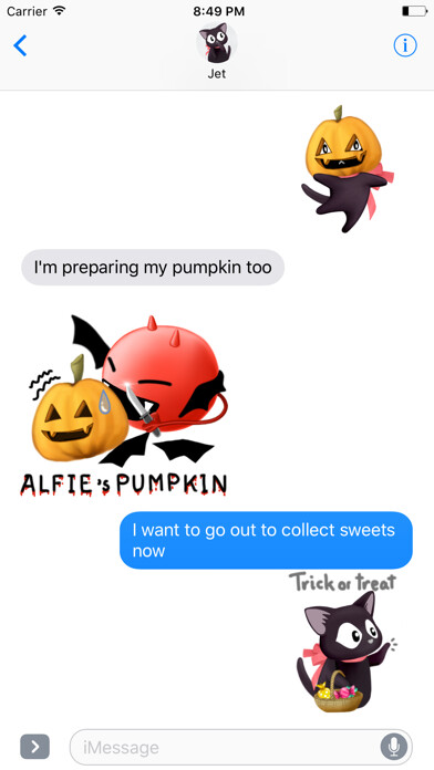 Emulate iPhone app Halloween Stickers Free Samples for Text Messages using MyAndroid Emulate iPhone app Halloween Stickers Free Samples for Text Messages using MyAndroid