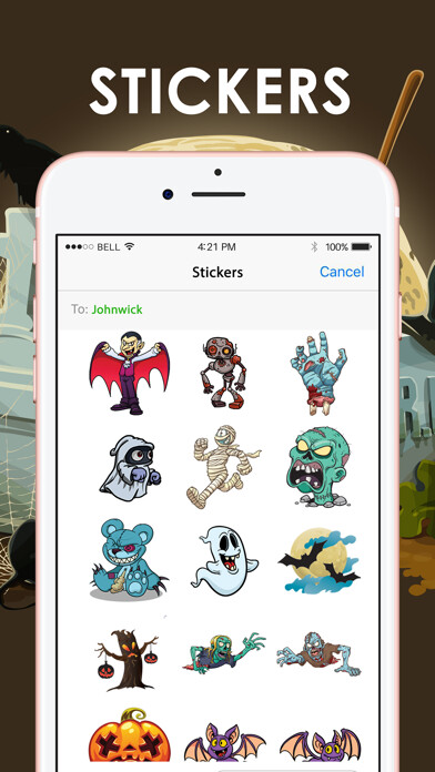 Emulate iPhone app Halloween Stickers Keyboard for iMessage ChatStick using MyAndroid Emulate iPhone app Halloween Stickers Keyboard for iMessage ChatStick using MyAndroid
