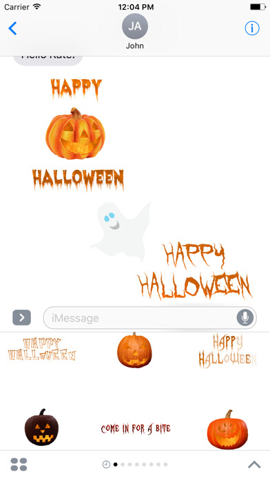Emulate iPhone app Halloween Stickers : Messages using MyAndroid Emulate iPhone app Halloween Stickers : Messages using MyAndroid