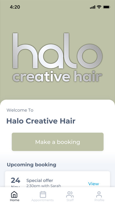 Emulate iPhone app Halo Creative Hair using MyAndroid