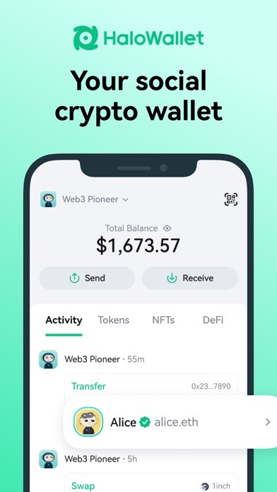Emulate iPhone app Halo Wallet: Crypto & NFTs using MyAndroid
