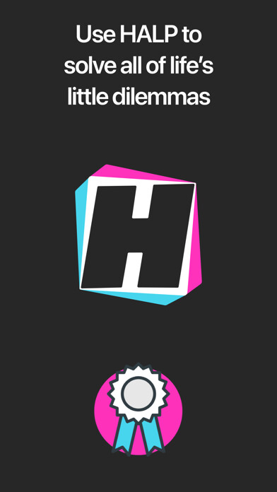 Emulate iPhone app HALP - Random Decision Maker using MyAndroid