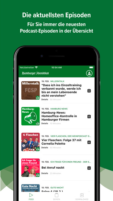 Emulate iPhone app Hamburger Abendblatt – Podcast using MyAndroid Emulate iPhone app Hamburger Abendblatt – Podcast using MyAndroid
