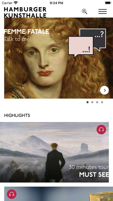 Emulate iPhone app Hamburger Kunsthalle using MyAndroid Emulate iPhone app Hamburger Kunsthalle using MyAndroid