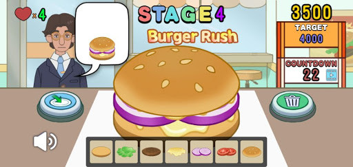 Run android online APK HamburgerRush-Fun food game from MyAndroid or emulate HamburgerRush-Fun food game using MyAndroid