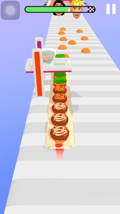 Emulate iPhone app Hamburger Stack 3D using MyAndroid