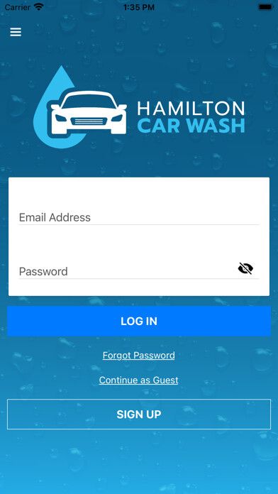 Emulate iPhone app Hamilton Car Wash using MyAndroid