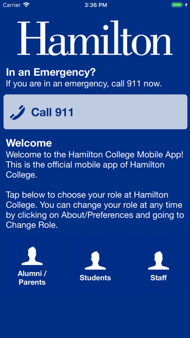 Emulate iPhone app Hamilton College Mobile App using MyAndroid Emulate iPhone app Hamilton College Mobile App using MyAndroid