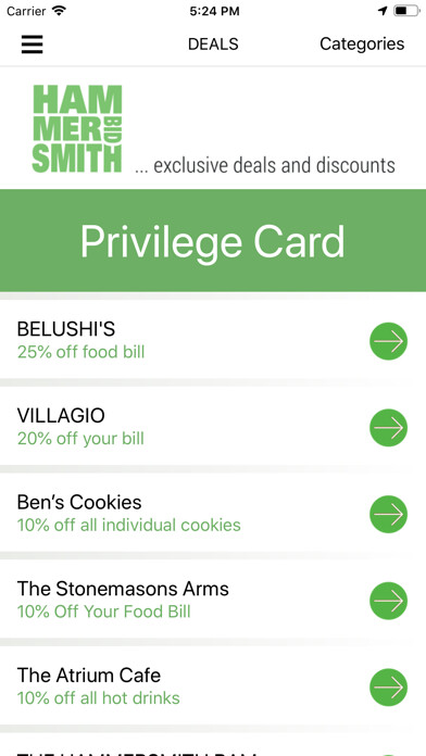 Emulate iPhone app Hammersmith E-Privilege Card using MyAndroid