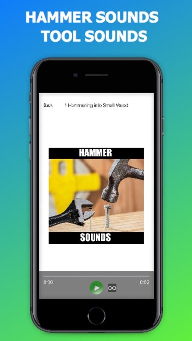 Emulate iPhone app Hammer Sounds and Tool Sounds using MyAndroid