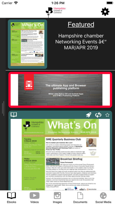 Emulate iPhone app Hampshire Chamber of Commerce using MyAndroid