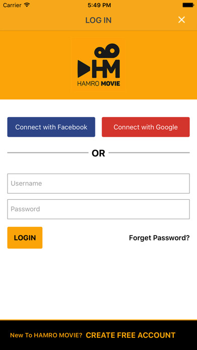 Emulate iPhone app Hamro Movie using MyAndroid