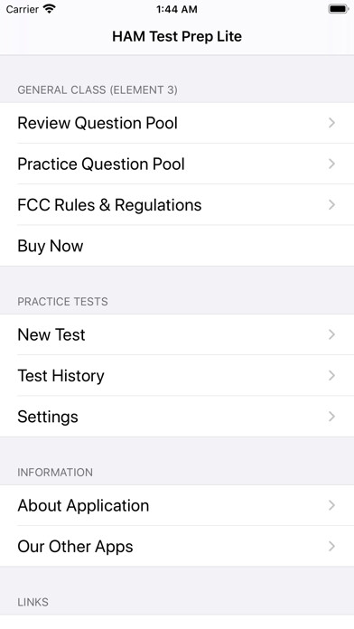 Emulate iPhone app HAM Test Prep Lite: General using MyAndroid Emulate iPhone app HAM Test Prep Lite: General using MyAndroid