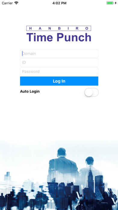 Emulate iPhone app Hanbiro Punch Admin using MyAndroid