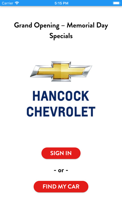 Emulate iPhone app Hancock Chevrolet using MyAndroid Emulate iPhone app Hancock Chevrolet using MyAndroid