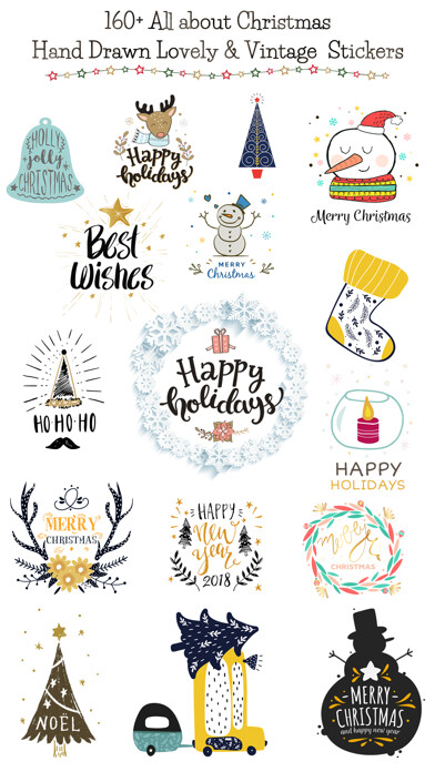 Emulate iPhone app Hand Drawn Vintage Christmas using MyAndroid